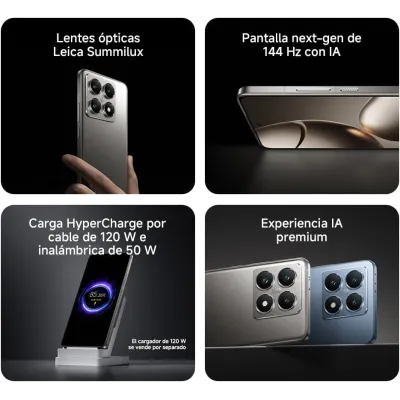 Xiaomi 14T Pro 12GB/512GB Gris Titanio Libre