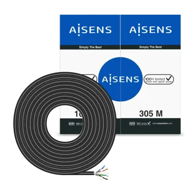 Aisens A135-0674 Bobina de Cable RJ45 FTP AWG24 Cat.6 305m Negro Aisens A135-0674 Bobina de Cable RJ45 FTP AWG24 Cat.6 305m Negro