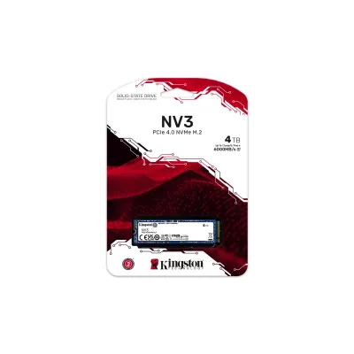 Kingston NV3 4TB Disco SSD 6000MB/s NVMe PCIe 4.0 M.2 Gen4 3D