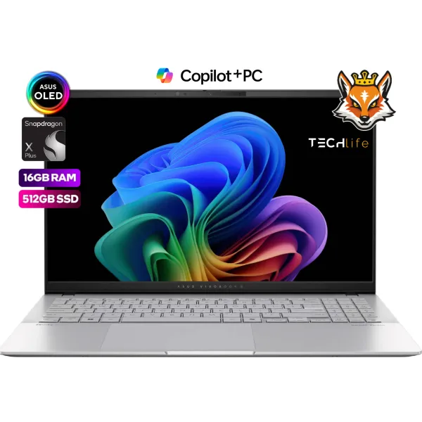 ASUS Vivobook S 15 OLED S5507QA-MA124W Qualcomm Snapdragon X1-P42-100 16GB 512GB SSD 15.6"