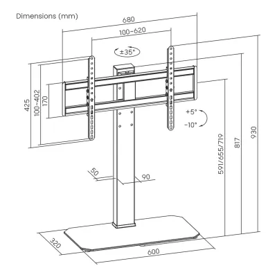 Aisens Soporte de Mesa Eco Giratorio e Inclinable para Aisens Soporte de Mesa Eco Giratorio e Inclinable para