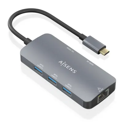 Docking USB Tipo-C Aisens ASUC-6P019-GR/ 1xHDMI/ 3xUSB/ 1xRJ45/ Docking USB Tipo-C Aisens ASUC-6P019-GR/ 1xHDMI/ 3xUSB/ 1xRJ45/