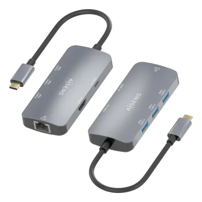 Docking USB Tipo-C Aisens ASUC-6P019-GR/ 1xHDMI/ 3xUSB/ 1xRJ45/ Docking USB Tipo-C Aisens ASUC-6P019-GR/ 1xHDMI/ 3xUSB/ 1xRJ45/