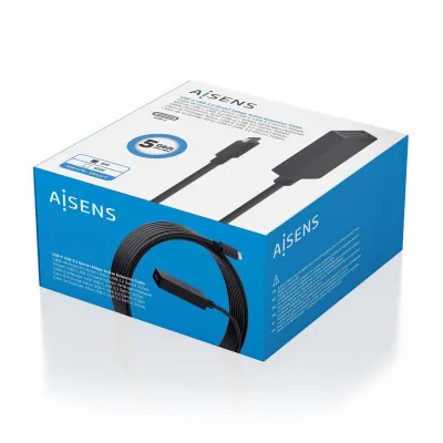 Cable Alargador USB 3.2 con Amplificador Aisens A107-0869/ USB