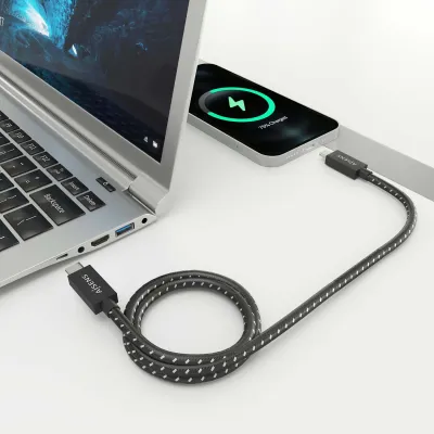 Cable USB 4.0 Tipo-C Aisens A156-0868/ USB Tipo-C Macho - USB Cable USB 4.0 Tipo-C Aisens A156-0868/ USB Tipo-C Macho - USB