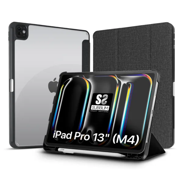Funda Subblim Clear Shock Case para iPad Pro 12.9' 2024 M4/ Negra
