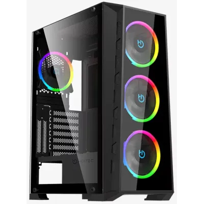 Hiditec MH12 MESH Caja Gaming ATX con 4x Vent.ARGB,Cristal Hiditec MH12 MESH Caja Gaming ATX con 4x Vent.ARGB,Cristal