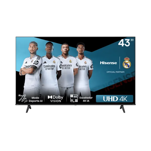 Hisense Serie A6N 4K TV 43A6N 43" UHD VIDAA WiFi, Smart TV, Alexa,DTS Virtual X, Control por voz, HDR10 Plus