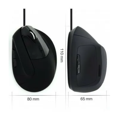 Ewent EW3157 Ratón Ergonómico Vertical con Cable 1800DPI