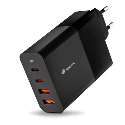 Cargador De Pared Ngs Ultrarrapido De 100w Con 4 Puertos: 2 Cargador De Pared Ngs Ultrarrapido De 100w Con 4 Puertos: 2