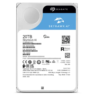 Seagate 20TB SkyHawk AI Disco Duro para vigilancia 512MB SATA Seagate 20TB SkyHawk AI Disco Duro para vigilancia 512MB SATA
