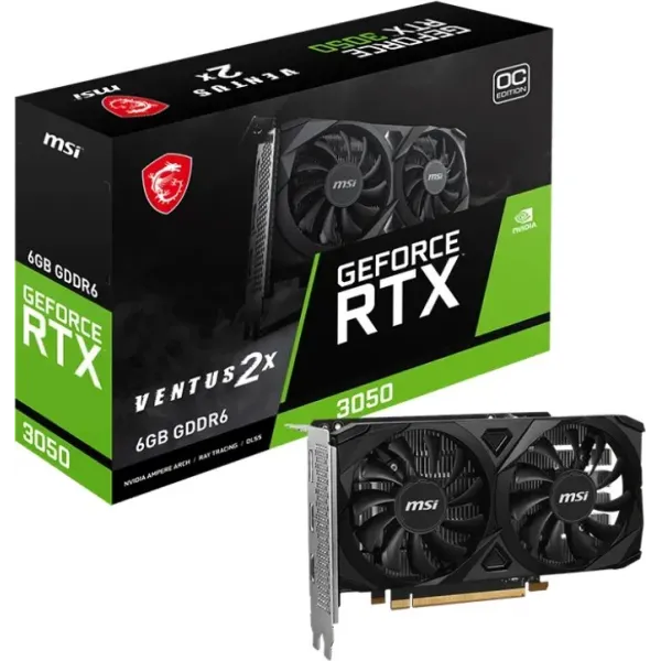 MSI Ventus 2x E Active GeForce RTX 3050 6GB OC GDDR6