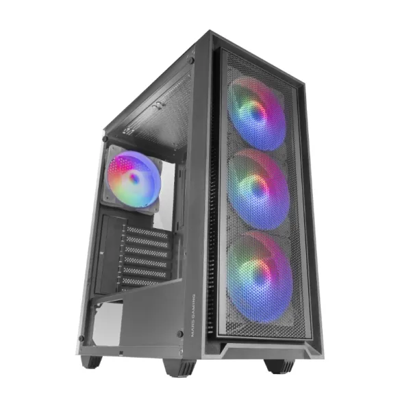 Torre PC Mars Gaming MC-AIR Caja Gaming ATX 4x Ventiladores FRGB 12cm Frontal Mesh Cristal Templado