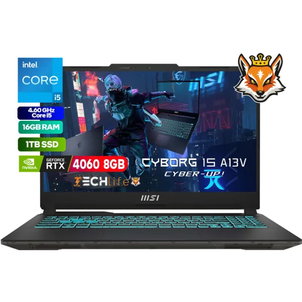 MSI Cyborg 15 A13VE-270XES Intel Core i5-13420H 16GB 1TB RTX 4060 8GB 15.6" FreeDOS
