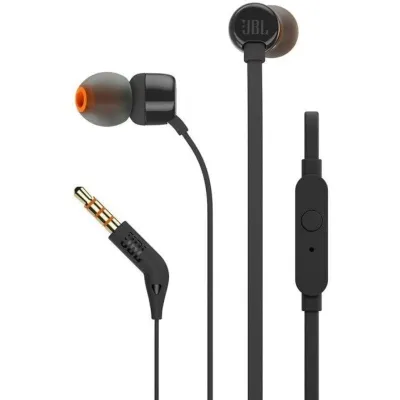 JBL Tune 160 Auriculares Negros con Micrófono y concector Jack JBL Tune 160 Auriculares Negros con Micrófono y concector Jack