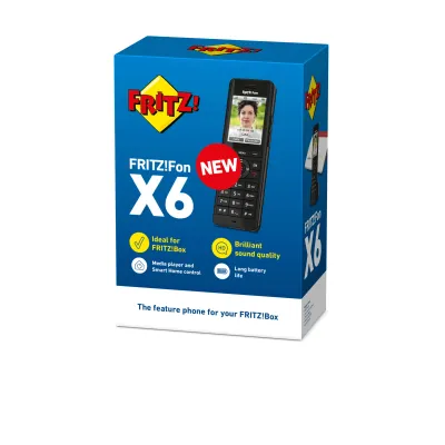 Fritz! fon x6 teléfono inalamb.dect negro