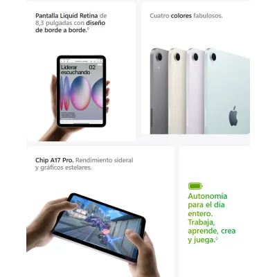 Apple iPad Mini 7 (2024) 128GB WiFi Gris Espacial A17Pro