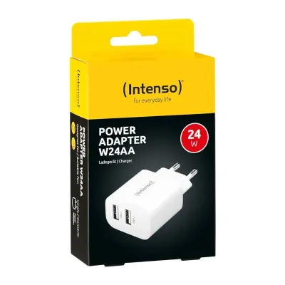 Intenso | cargador pared w24aa|2xusb-a|blanco