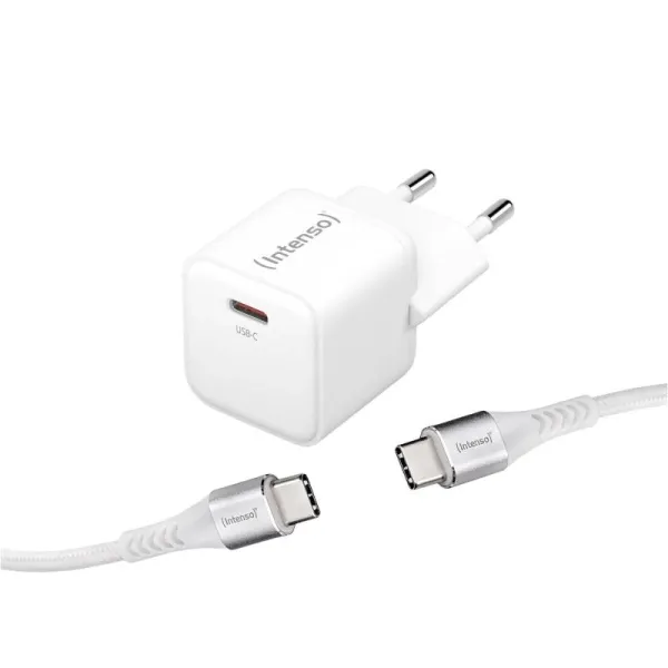 Intenso | kit cargador gan w30c + cable usb-c