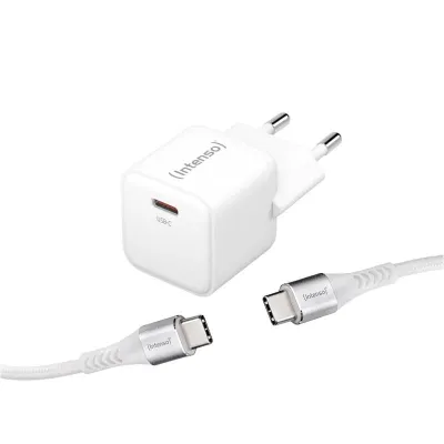 Intenso | kit cargador gan w30c + cable usb-c