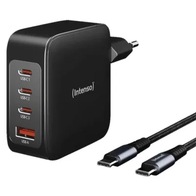 Intenso | kit cargador gan w140a3c + cable usb-c Intenso | kit cargador gan w140a3c + cable usb-c