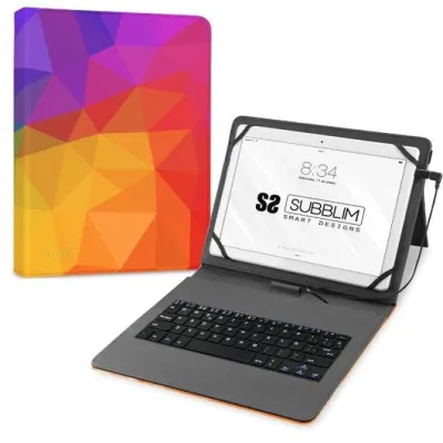 Subblim Keytab Funda Universal con Teclado Triángulos para