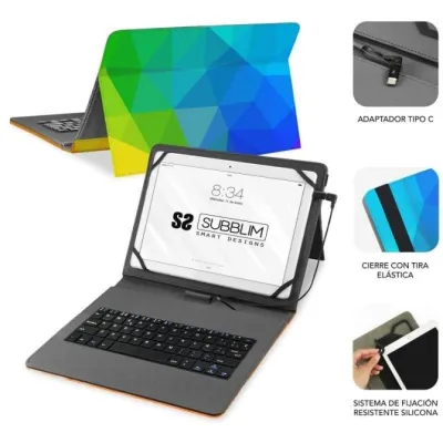 Subblim Keytab Funda Universal con Teclado Triángulos para