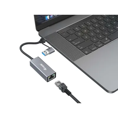Equip 133495 Adaptador de RED RJ45 Gigabit a USB-C+USB 3.0 Equip 133495 Adaptador de RED RJ45 Gigabit a USB-C+USB 3.0