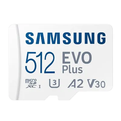 Samsung EVO Plus MicroSDXC 512GB UHS-I U3 V30 Clase 10 +