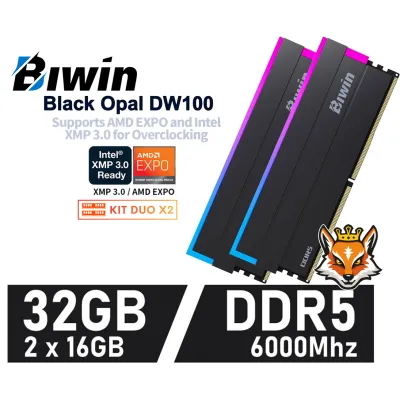 Biwin Black Opal DW100 RGB KIT 32GB DDR5 a 6000MHz CL30 1.35V