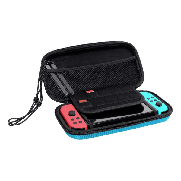 Trust GXT 25418 Estuche Rojo y Azul rígido para proteger y transportar tu Nintendo Switch y los accesorios