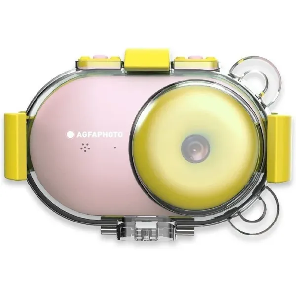 AgfaPhoto Realikids Cam Waterproof Cámara Deportiva Infantil 16MP Rosa