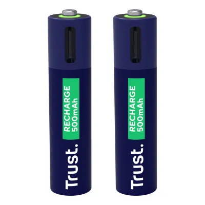 Trust 25585 USB-C Pack 2 Pilas AAA Recargables 500mAh - Novedad Trust 25585 USB-C Pack 2 Pilas AAA Recargables 500mAh - Novedad