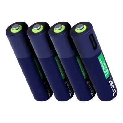 Trust 25671 USB-C Pack 4 Pilas AAA Recargables 500mAh - Novedad
