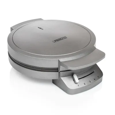 Princess 132380 Deluxe Gofrera Corazones 1200W Plata/Negro