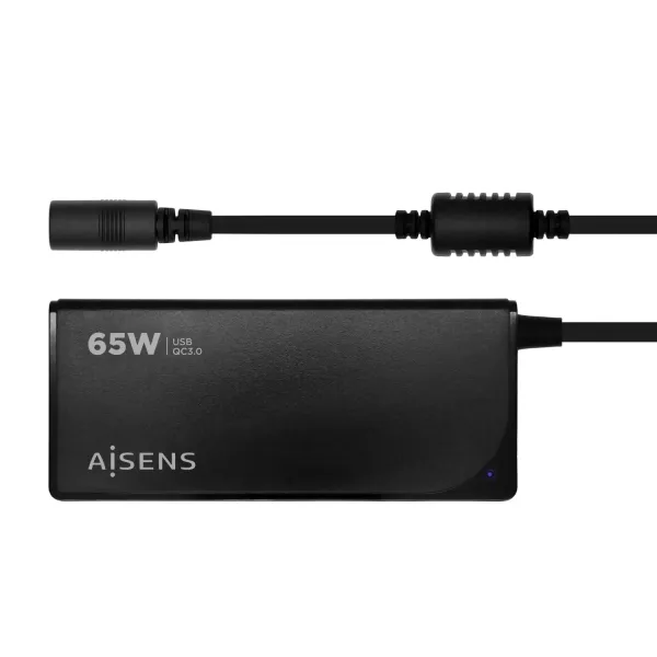 Aisens ASLC-65WAUTO-BK Cargador Universal para Portátiles 65W 