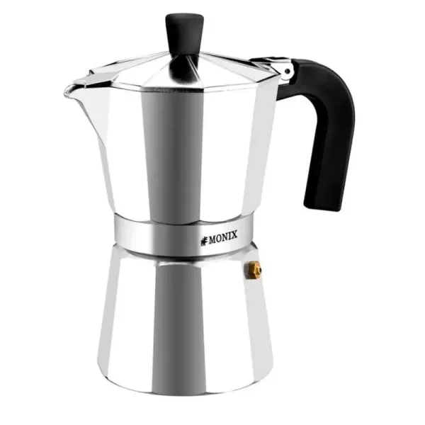 Monix Vitro Expres M620003 Cafetera Italiana de Aluminio 3 Tazas Plata