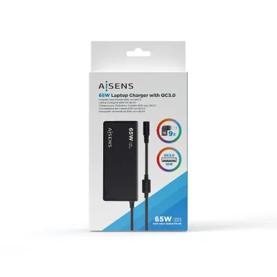 Aisens ASLC-65WAUTO-BK Cargador Universal para Portátiles 65W