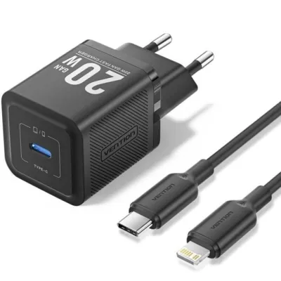 Cargador Gan de Pared Vention TZ-FEPB0-EU-02/ 1xUSB Tipo-C + Cargador Gan de Pared Vention TZ-FEPB0-EU-02/ 1xUSB Tipo-C +