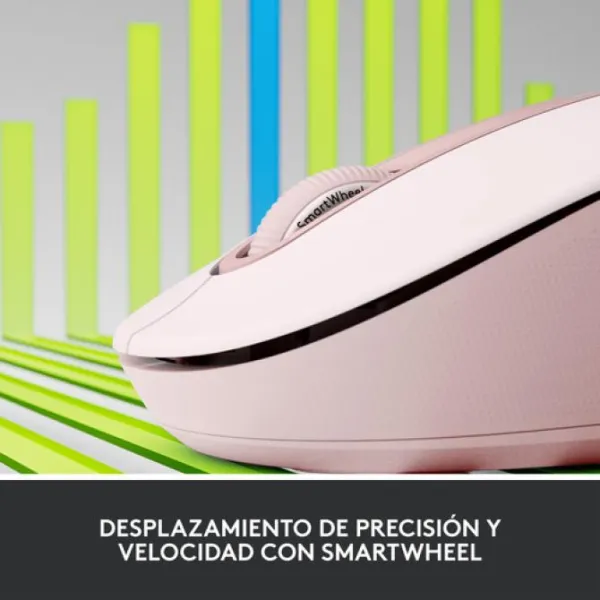 Logitech Signature M650 L Ratón Óptico Inalámbrico 2000DPI Rosa
