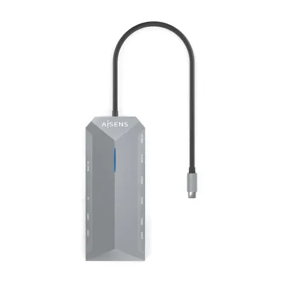 Aisens Conversor USB-C Dock 12 En 1 Gris