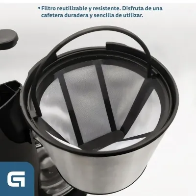 Grunkel CAF-BAROMA Cafetera de Goteo 1.5L 800W Blanca