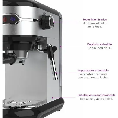 Grunkel CAFPRESOH-20 Cafetera Espresso 20 Bares 1450W