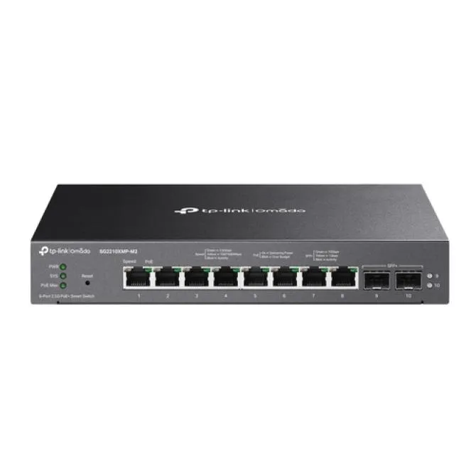 TP-Link Omada SG2210XMP-M2 Switch Gestionado L2+ Gigabit 2.5G 8
