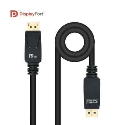 Nanocable Cable DisplayPort 1.4 Macho/Macho Negro 3 m Nanocable Cable DisplayPort 1.4 Macho/Macho Negro 3 m