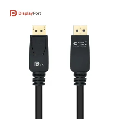Nanocable Cable DisplayPort 1.4 Macho/Macho Negro 3 m Nanocable Cable DisplayPort 1.4 Macho/Macho Negro 3 m
