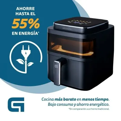 Freidora por Aire / Sin Aceite Grunkel Black Light Fryer/