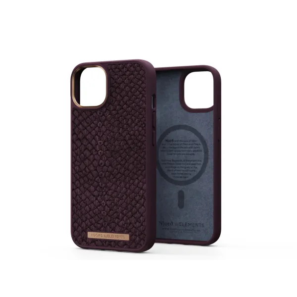 Njord byELEMENTS Salmon Leather Magsafe Case - iPhone 14 - Rust