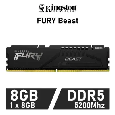 Kingston FURY Beast 8GB DDR5 a 5200MHz CL40 1.25v XMP 3.0 Kingston FURY Beast 8GB DDR5 a 5200MHz CL40 1.25v XMP 3.0