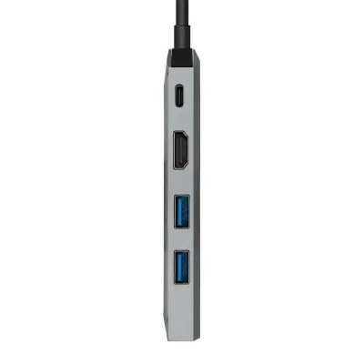 Aisens Docking USB-C 3.2 5 en 1 Multipuerto Gris